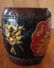 Antique Hand Crafted Asian Lacquered Gilded Rice Bucket Baskets photo 8