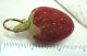 Antique Victorian Strawberry Velvet & Ribbon Sewing Pin Cushion Emery Tool Old Pin Cushions photo 4