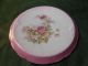 Victorian Era Floral Pattern,  Pink Trim,  Porcelain Trivet Trivets photo 3