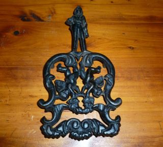 Three Vintage Cast Iron Trivets - Marked W/ Jzh And Dates - Union Manufacturing photo