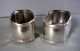 Pair Silver Napking Rings Decorative Initials Vintage Napkin Rings & Clips photo 6