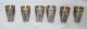 Russian Antique Sterling Silver Enamel Niello 6 Cups Gilt Russia Circa 1930s Russia photo 1