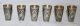 Russian Antique Sterling Silver Enamel Niello 6 Cups Gilt Russia Circa 1930s Russia photo 2
