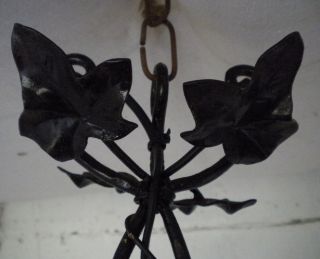 Art Deco Lamp Wrought Iron Lighting Peacock Paons Muller Freres photo
