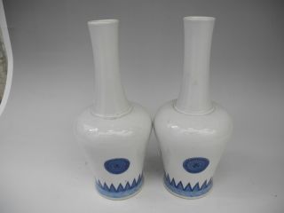 Chinese A Pair Blue & White Porcelain Zun Vases photo