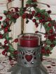 Prim Valentine Heart Fillagree Votive Candle Holder & Glass Only Primitives photo 2