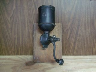 Antique Wall Mount Canister Coffee Grinder photo