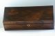 Early Victorian Rosewood Box With Working Lock And Key Dragons photo 5