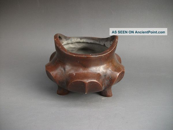Js819 Rare,  Chinese Bronze Carved Incense Burners Incense Burners photo