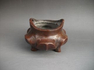 Js819 Rare,  Chinese Bronze Carved Incense Burners photo