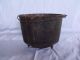 Large Footed Cast Iron Fireplace Pot Cauldron With Bail Handle Hearth Ware photo 1