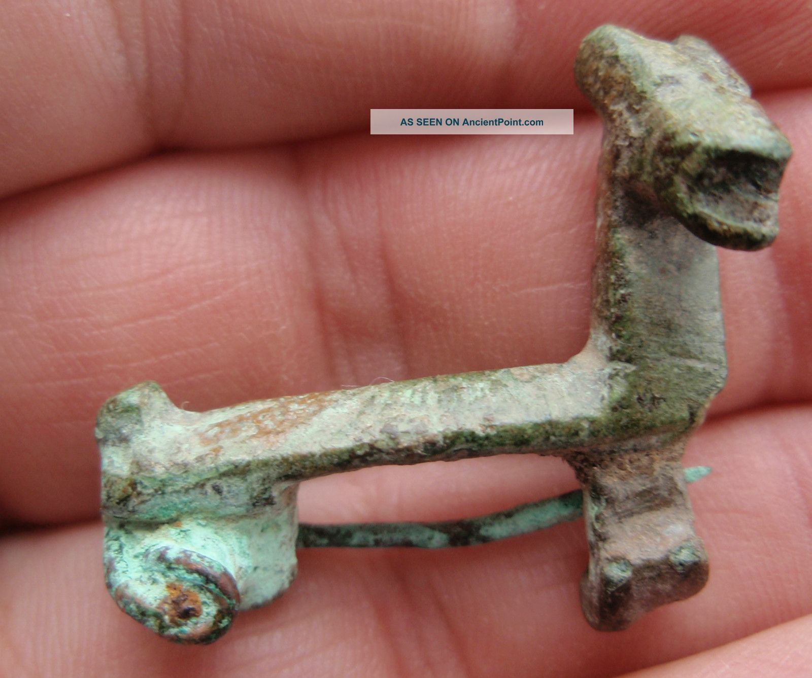 Rare Roman Bronze Dog Brooch 2ns Century Ad - - With Pin Roman photo