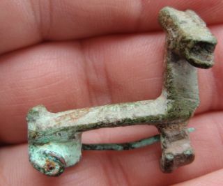Rare Roman Bronze Dog Brooch 2ns Century Ad - - With Pin photo