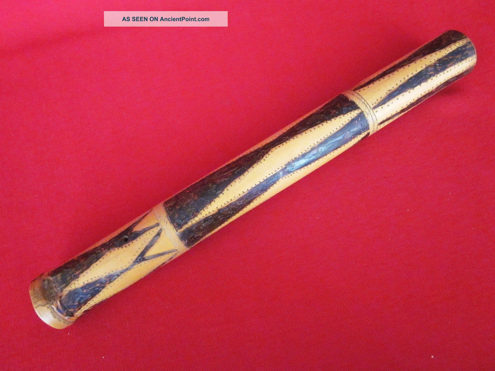 Rare Old Bamboo Tobacco Pipe From Southern Highlands Of Papua New Guinea Pacific Islands & Oceania photo