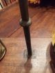 Early 1800 ' S Antique Hand Forged Iron And Brass Balance Scale Wood Base Weights Primitives photo 7