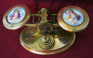Fine Antique Brass Howell James Letter Jewelry Scale photo