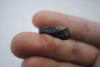 Medieval Ring - Red Stone - Not Hammered Or Roman Coins - 17mm Wear photo