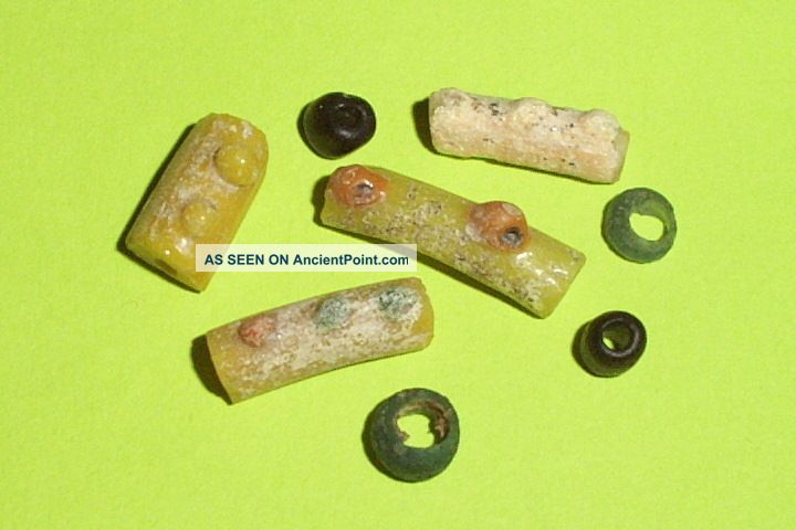 Ancient Roman Mosaic Glass Beads Jewelry Necklace Artifact Lot Antique Vf Roman photo