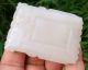 Chinese Antique Pale Celadon Nephrite Jade Carved Plate Pendant 55x40x6mm 47.  4g Other photo 2