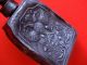 Fabulous Decorated Antique Pewter Canteen/flask,  Ca.  1900 Ad. Metalware photo 5