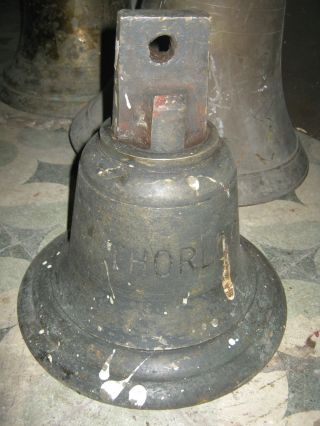 Marine Vintage Ship Brass Bell From Old Vessel - Thorlock - 1984 - Rare & Heavy photo