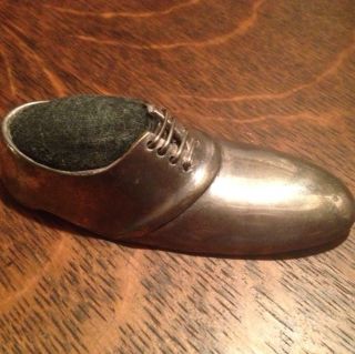 Unusual Art Deco Silver Shoe Pin Cushion Sterling? Not Sure photo