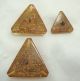 Antique Buttons Art Deco Triangle Geometric Lucite Resin Black W/ Yellow Sparkle Buttons photo 2