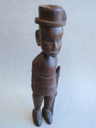 Africa Carved Statuette Kamba Kenya Of A Soldier In Uniform photo