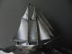 Finest Hand Crafted Japanese Sterling Silver Two Masted Model Ship By Seki Japan Other photo 4