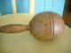 Anitque Wooden Dumbell - Circa 1890 - 1.  5 Lbs Primitives photo 2