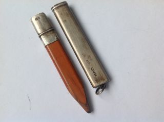 Solid Silver Pencil Case Hm 1913 photo