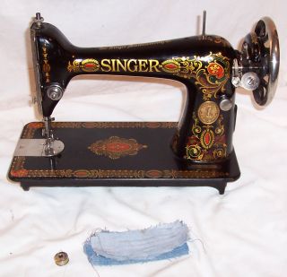 Rare Serviced Antique 1923 Singer 66 - 4 Red Eye Treadle Sewing Machine Works photo