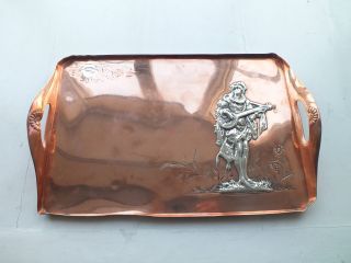 American Arts And Crafts Gorham & Co Copper And Silver Tray photo
