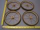 Antique Set Of 4 Baby Buggy Wheels Wire & Hard Rubber Wagons,  Carriages Nr Baby Carriages & Buggies photo 8