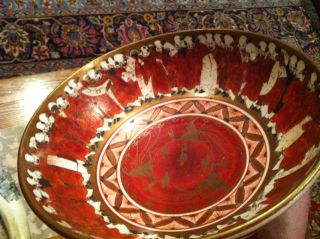 Kutani Chinese Hand Painted 53 Immortals Porcelain Palace Bowl 19th C photo