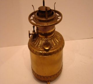 Vintage Antique 1892 Brass Fostoria Kerosene Oil Lamp Excellent photo