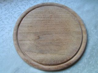Vintage Round Very Old Ptrimitive Wooden Kitchen/cutting Board (1) photo
