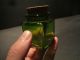 Antique Vintage Style 18th 19th Green Glass Dip Pen Writing Desk Inkwell Inkpot Primitives photo 1