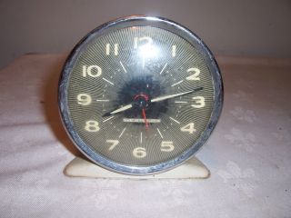 Old 60 ' S Retro Westclox Windup Beside Alarm Clock photo