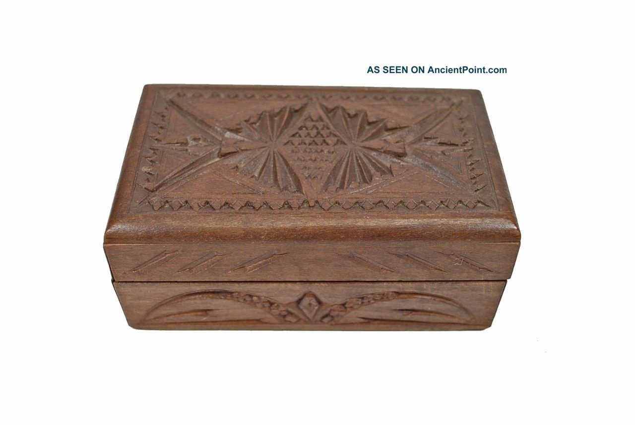 Antique Frisian Chip Carved Trinket Box,  Dutch. Boxes photo