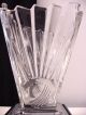 Art Deco Glass Vase On Black Glass Base,  Sunray By Sowerby Vases photo 1