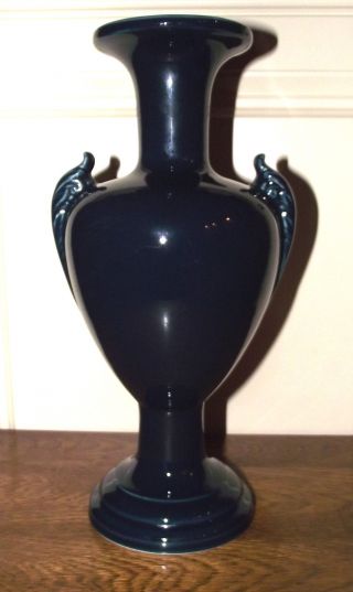 Neoclassical Design Cobalt Blue Ceramic Lamp.  In Very Good Condition photo