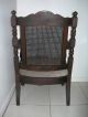 Antique Vintage Black Walnut Caned Armchair 1700 ' S William & Mary Gothic Rare Pre-1800 photo 1