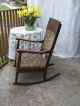 Antique Rocking Upholsterd Chair. .  This Is Rocker - Green Colors 1800-1899 photo 5