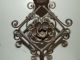 Antique 19th C.  Hand Forged Cast Iron Victorian Floral Fireplace Andirons W/rose Fireplaces & Mantels photo 1