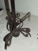 Antique 19th C.  Hand Forged Cast Iron Victorian Floral Fireplace Andirons W/rose Fireplaces & Mantels photo 6