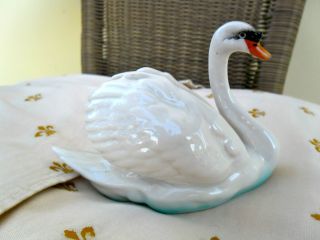 Wonderful Drasche Porcelain Swan - 1950s - Hand - Painted - Made In Hungary photo