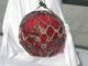 Antique Japanese Glass Fish Net Floats - Deep Red - Xx Large/huge Fishing Nets & Floats photo 1