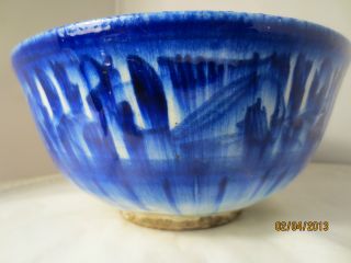 Antique Indigo / Cobolt Blue Presian Ceramic Bowl photo