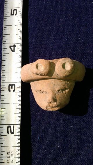 Precolumbian Head 3,  Teotihuacán,  Central Mexico,  Ceramic,  Prob.  1,  500+ Yrs Old photo